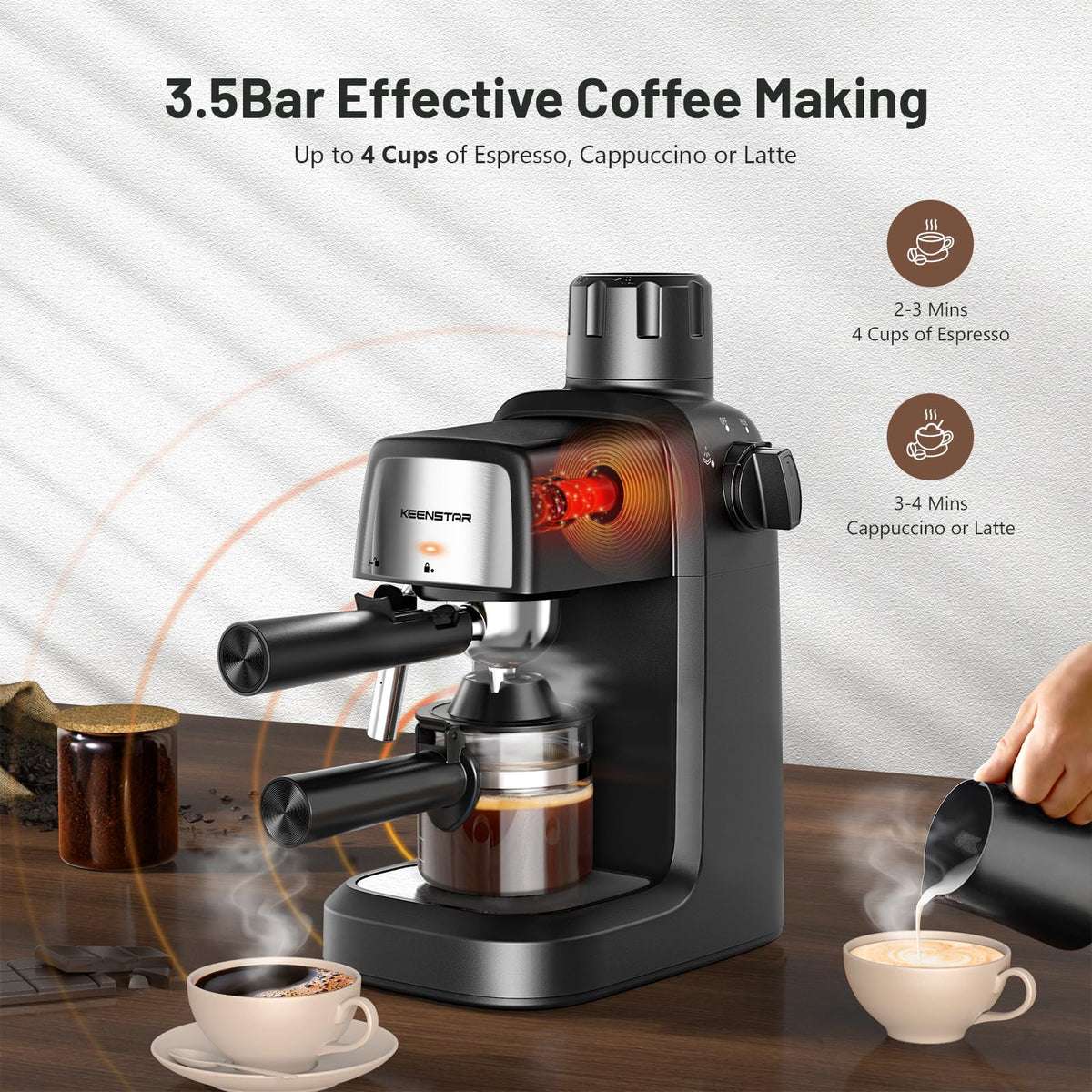 800W Compact Espresso Machine A5570