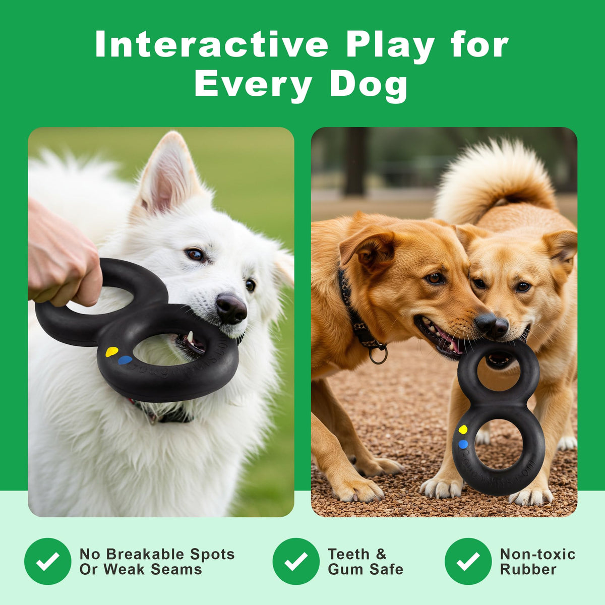 Black Heavy Duty Tug Dog Toy B6102