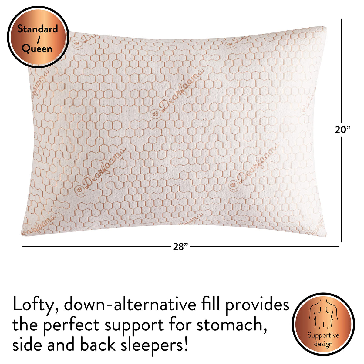 Down Alternative Pillows Set of 2 Standard Queen Size R109