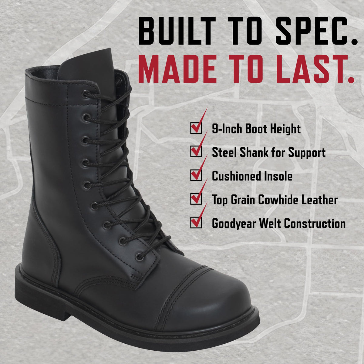 9 Inch Paratrooper Boots Q8240