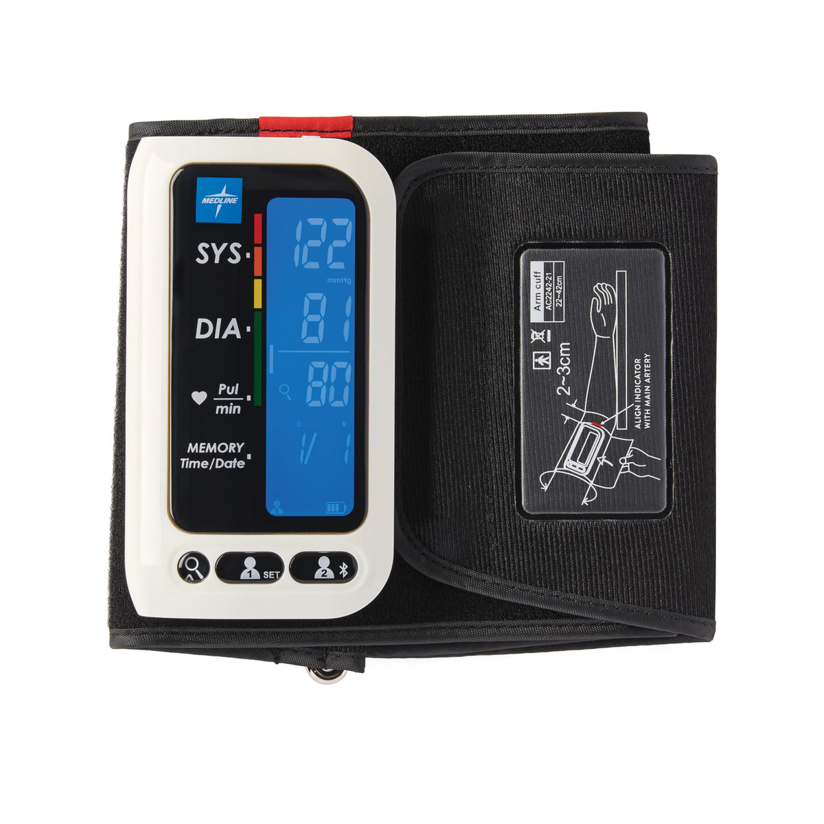 Bluetooth Blood Pressure Monitor with Upper Arm Cuff and Carrying Case S1862