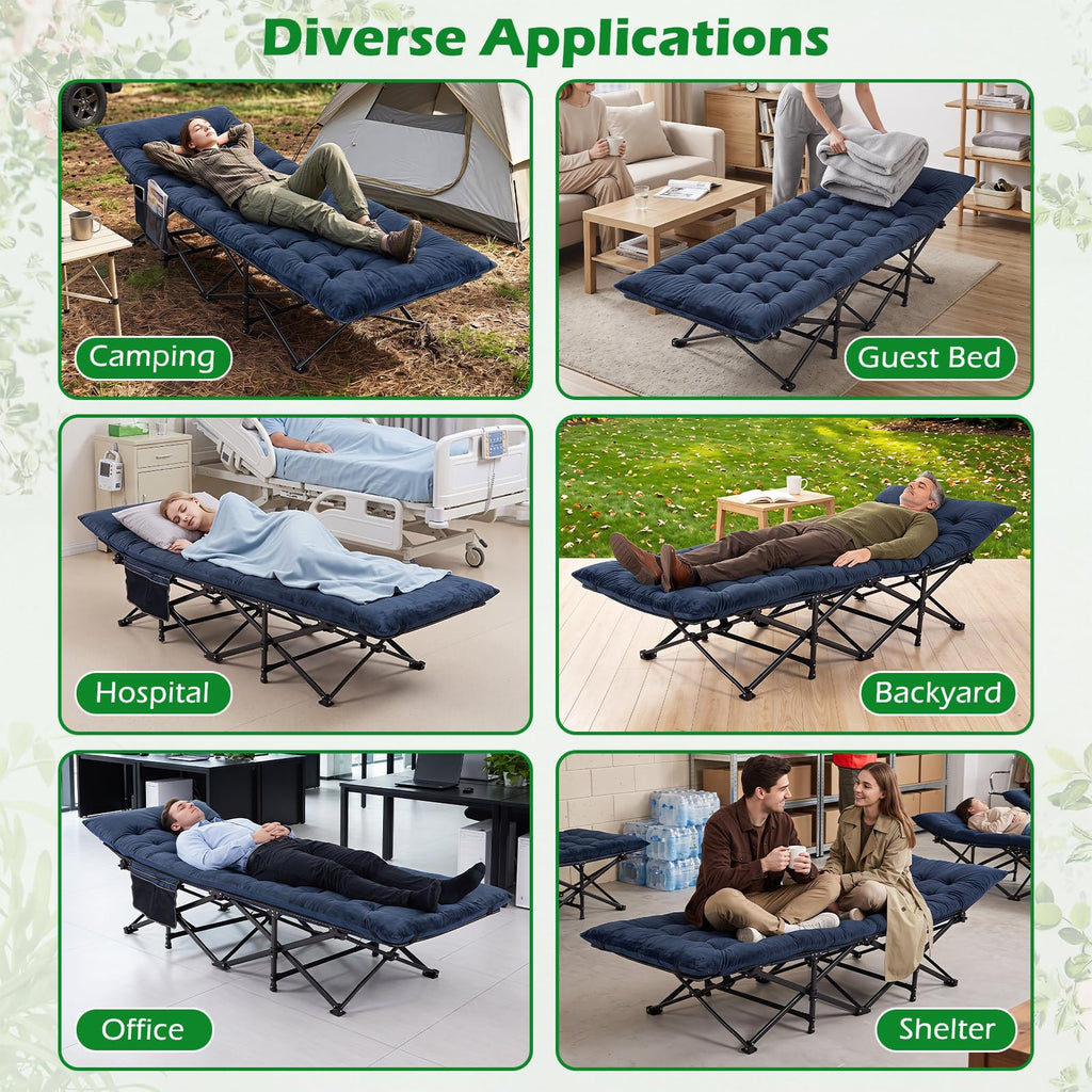 Camping Cot with Padded Mat L779