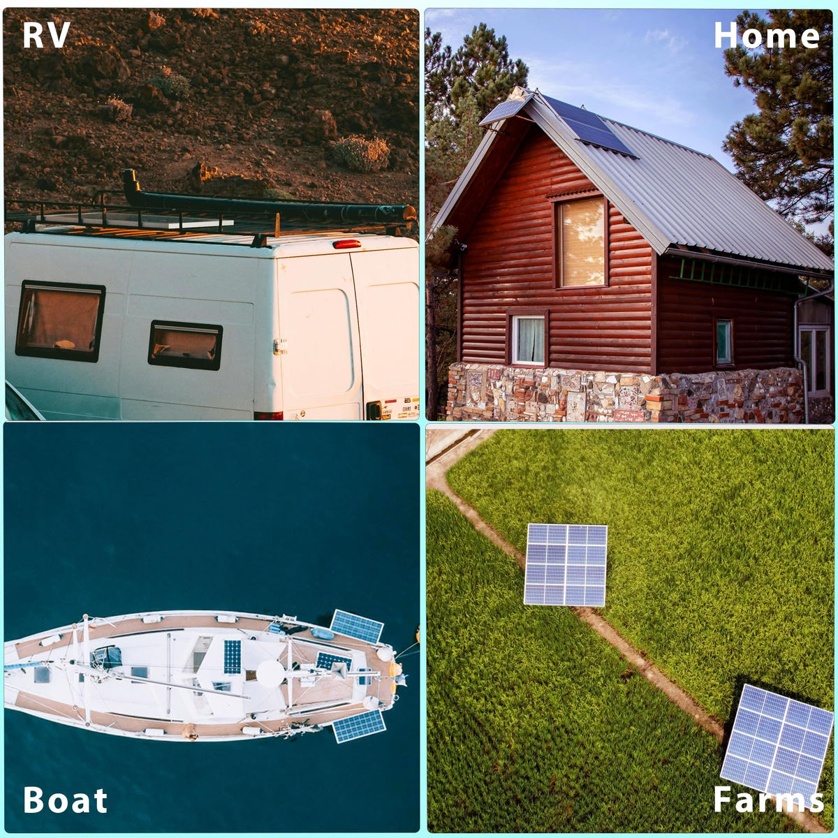 120 Watt 12Volt Solar Panel Starter Kit E1842