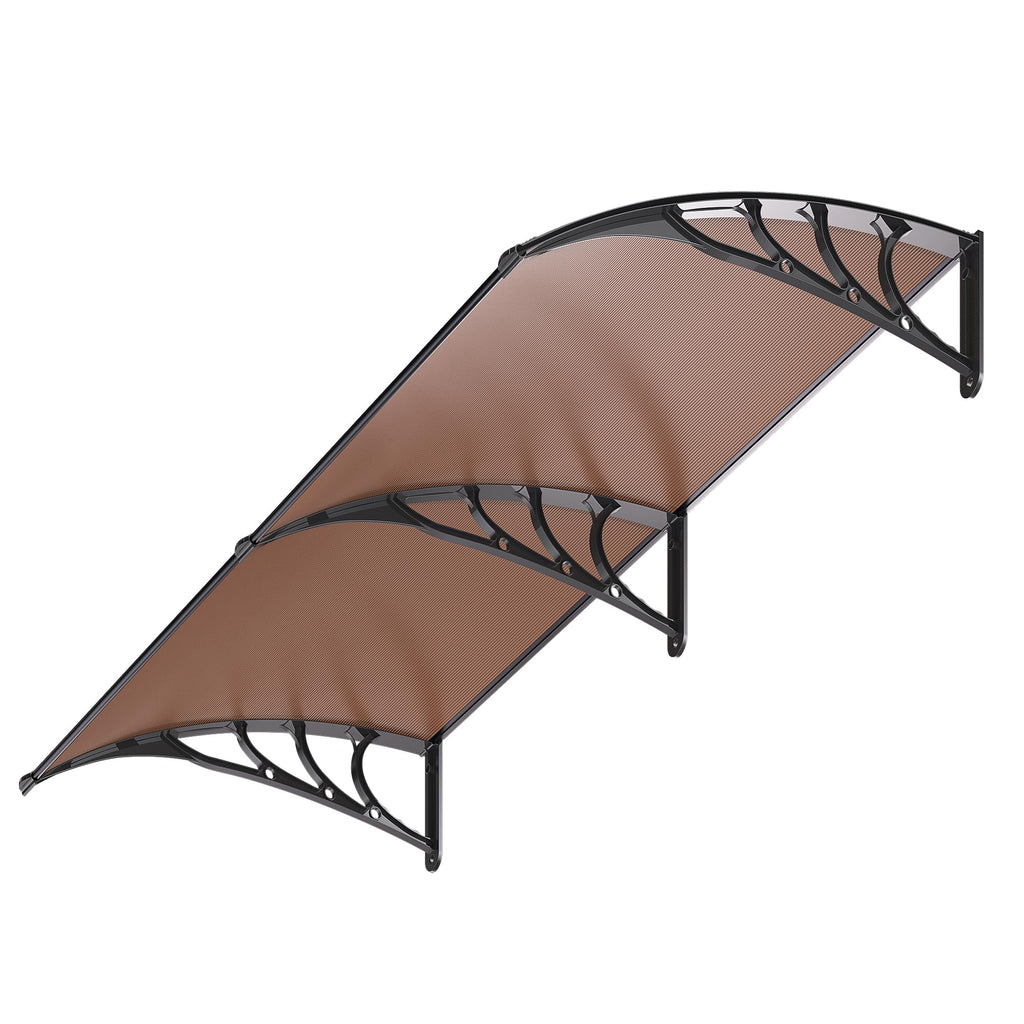 Brown Polycarbonate Window Door Awning 38 Inch x 78 Inch M534753