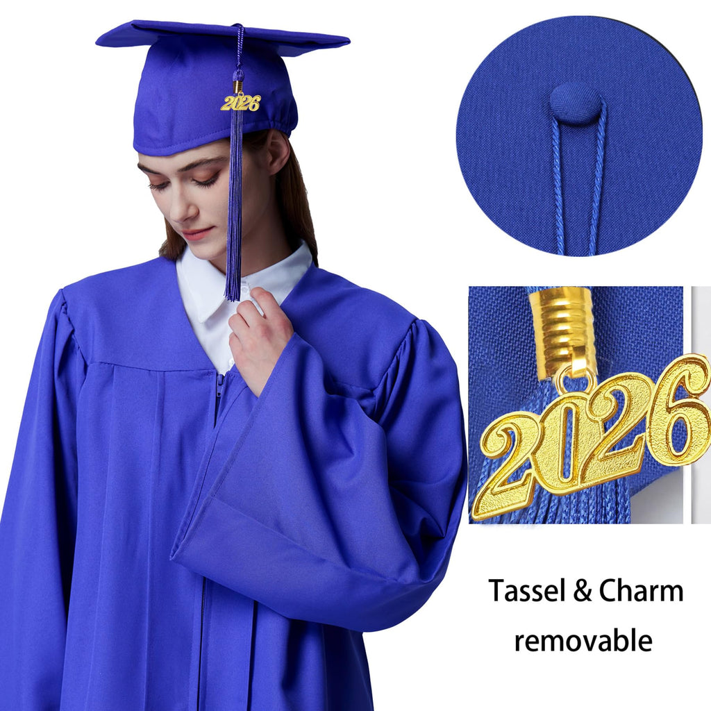 Matte Graduation Cap with 2026 Tassel Z867415
