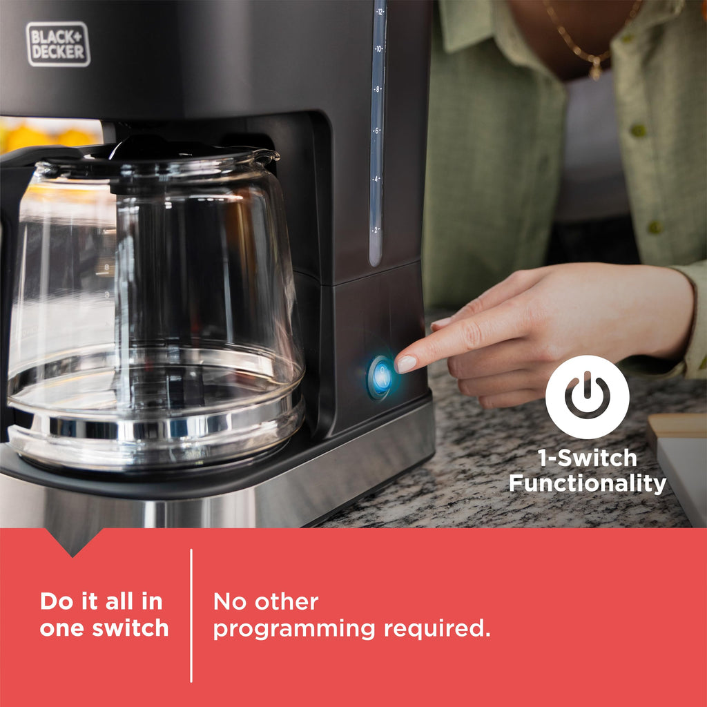12-Cup Stainless Steel Drip Coffee Maker O442446