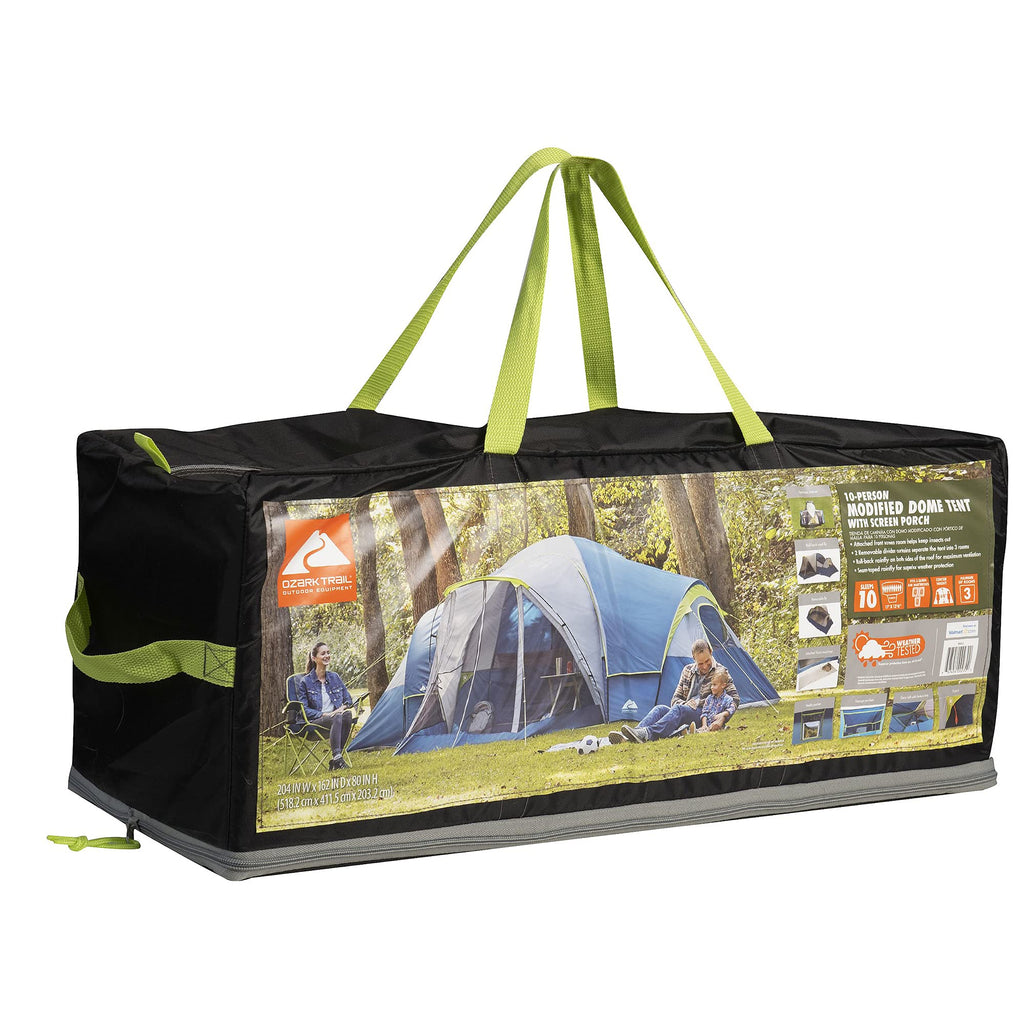10-Person Camping Dome Tent with Screen Porch O73039