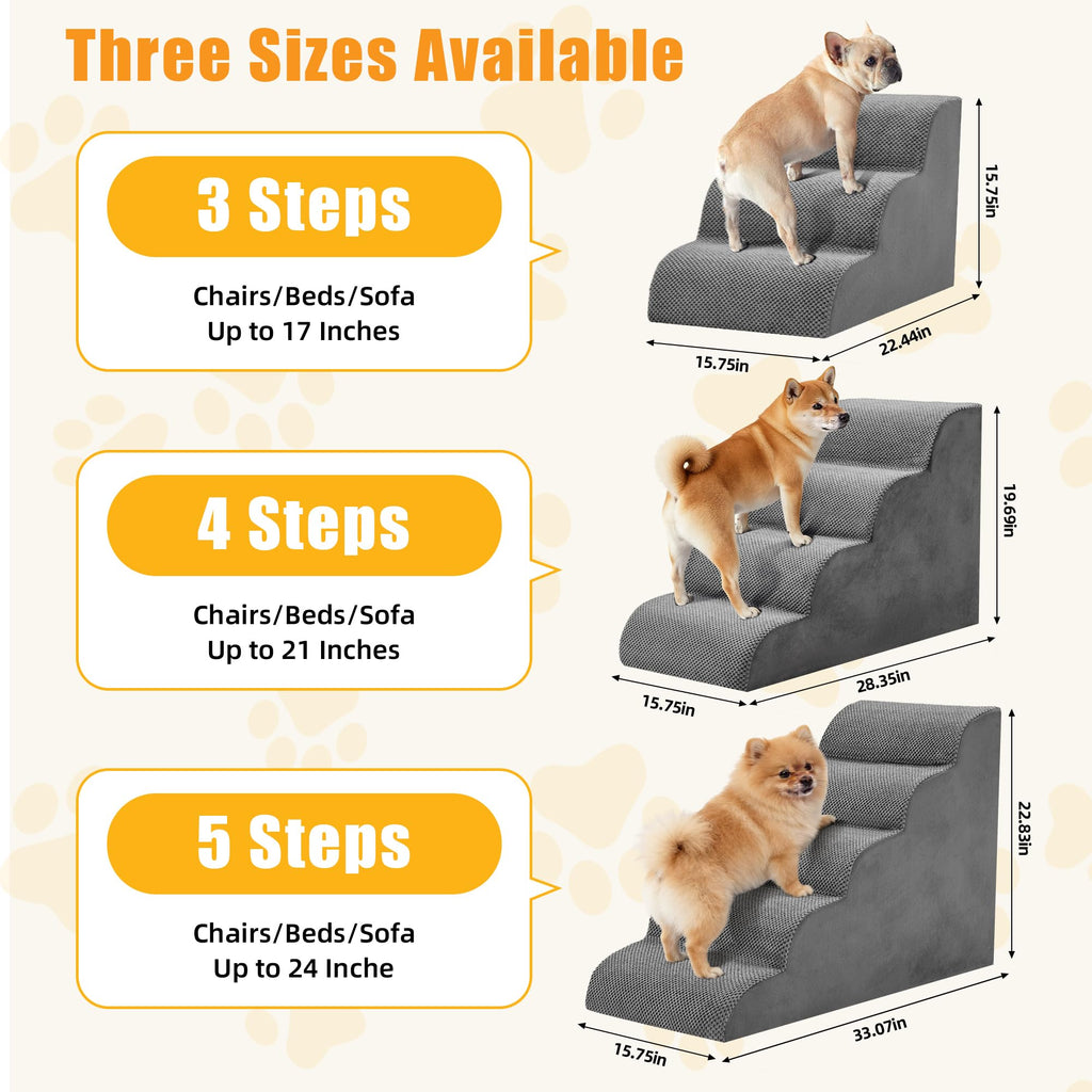 4-Step Grey Dog Stairs G434