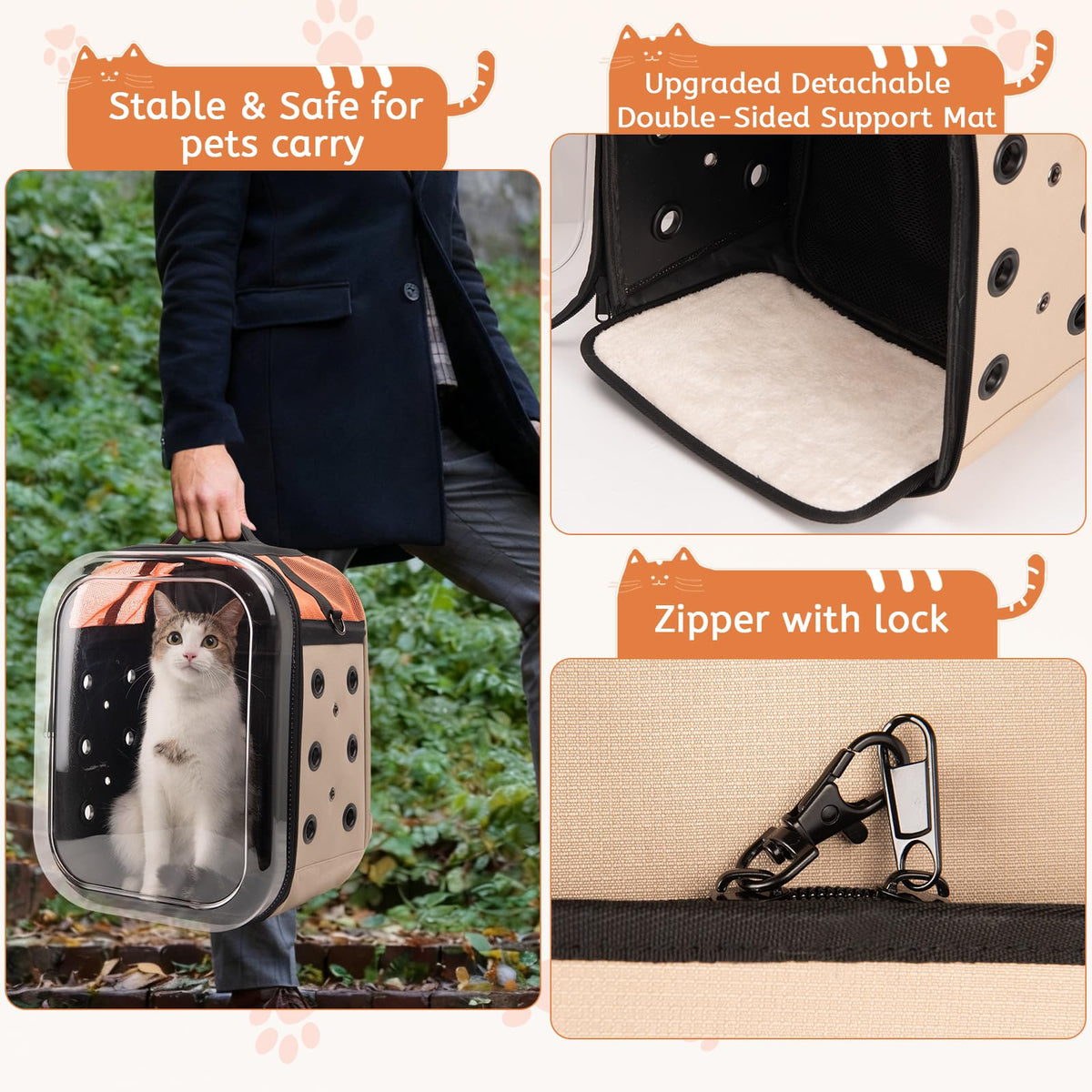 Large Breathable Cat Backpack Carrier I73732