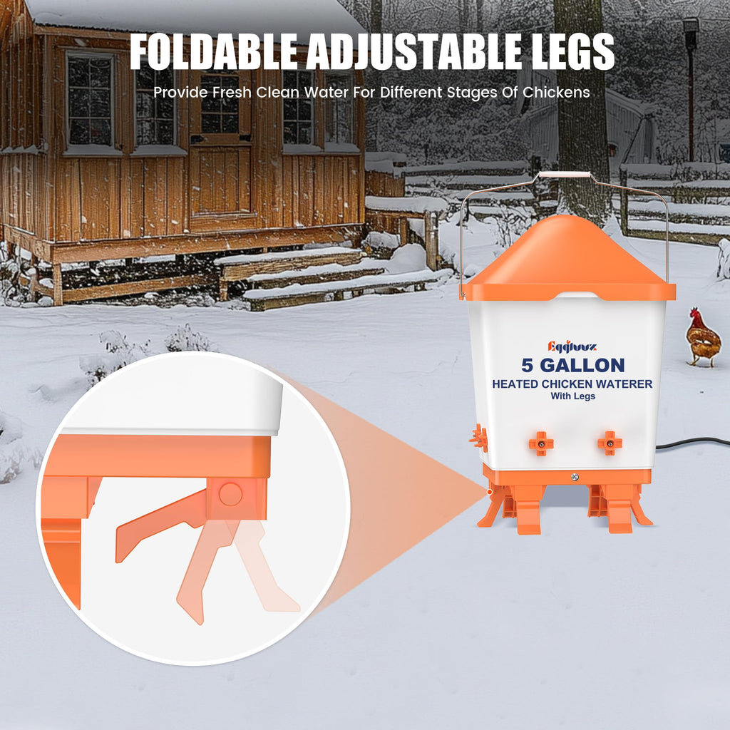 Heated Chicken Waterer 5 Gallon Thermostatically Controlled H1263