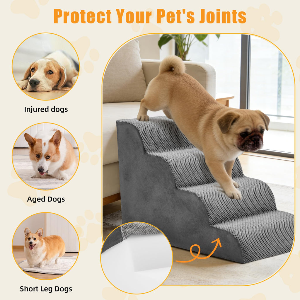 4-Step Grey Dog Stairs G434