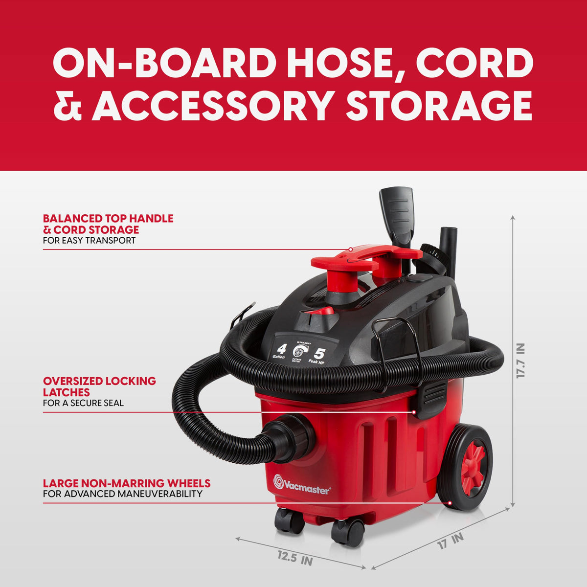 4-Gal Compact Wet/Dry Vacuum C897314