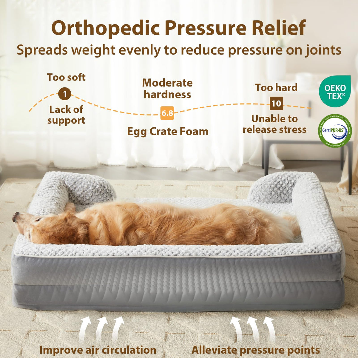 Washable Orthopedic Dog Bed D410