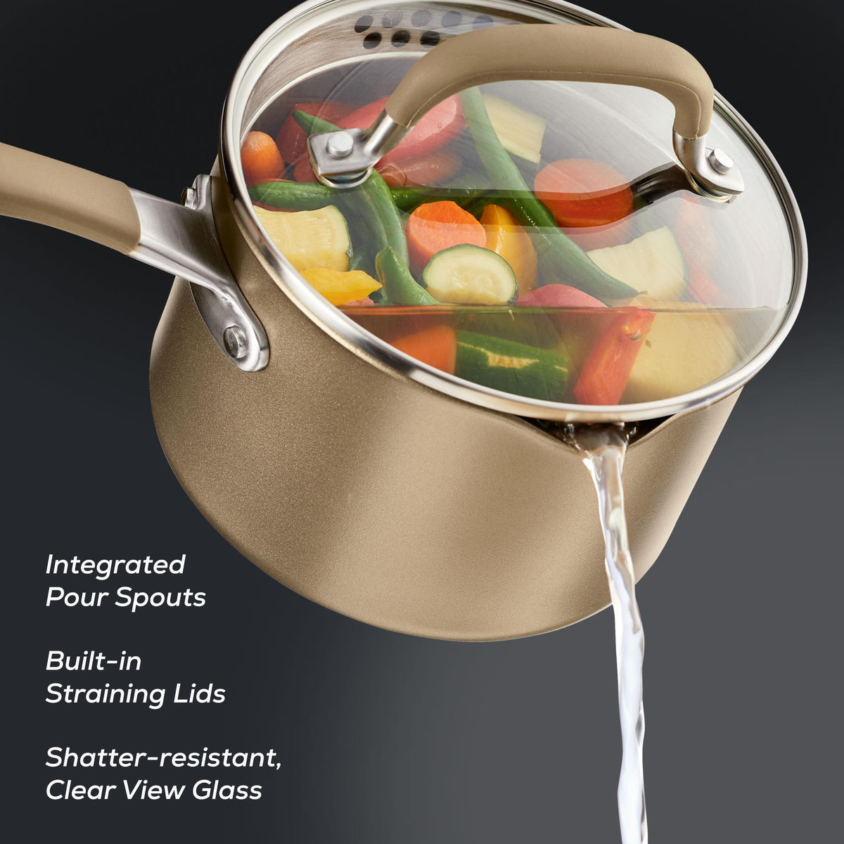 Bronze 12-Piece Induction Pots and Pans Set U3997