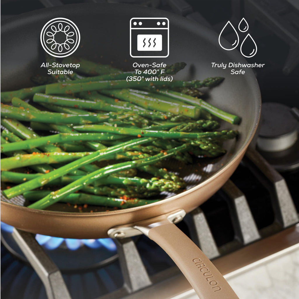 Bronze 12-Piece Induction Pots and Pans Set U3997