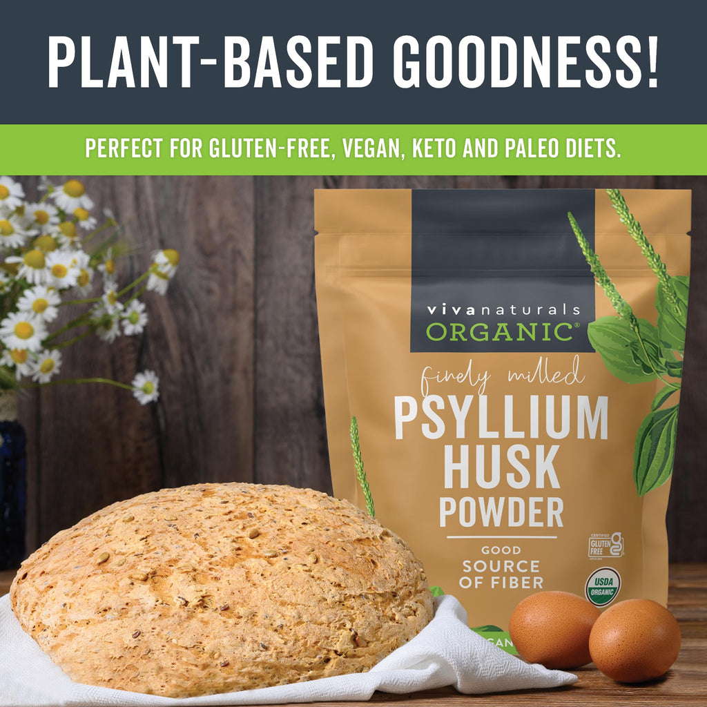 24 oz Organic Psyllium Husk Powder & 8 fl oz Gentle Facial Cleanser Bundle M26034
