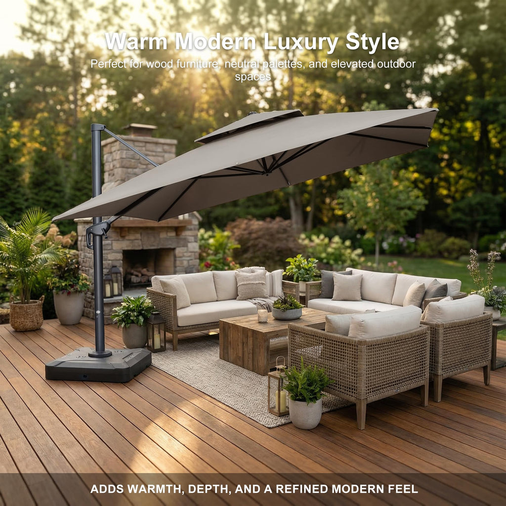 10' x 13' Cantilever Umbrella with Base K812