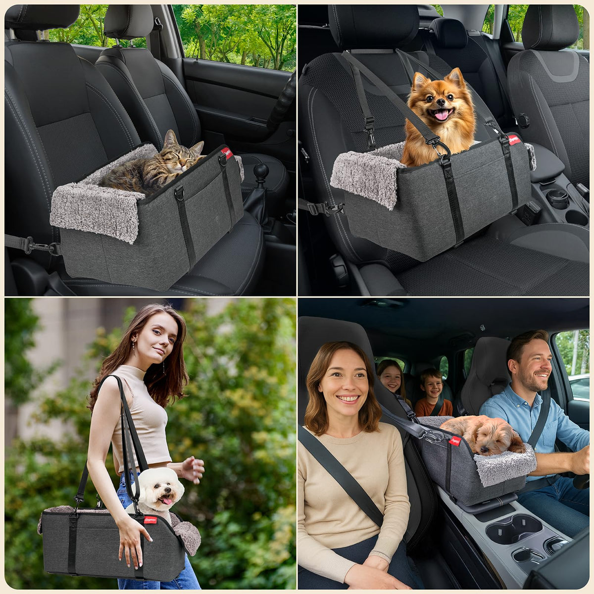 Grey Dog Car Seat X6255
