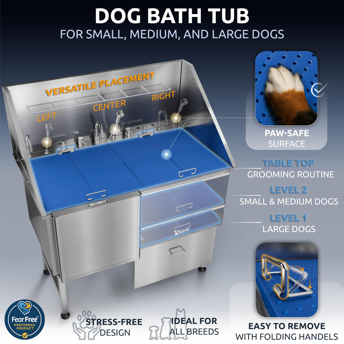 304 Stainless Steel Pet Wash Sink T262365