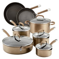 Bronze 12-Piece Induction Pots and Pans Set U3997