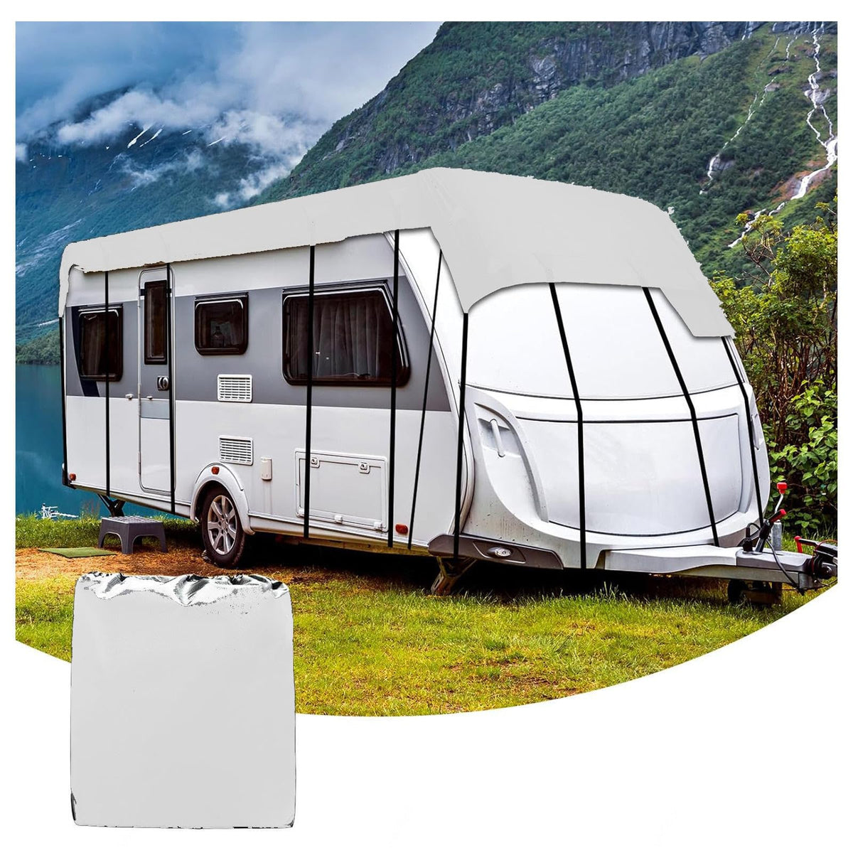Camper Cover, Grey, 5m×3m U43890