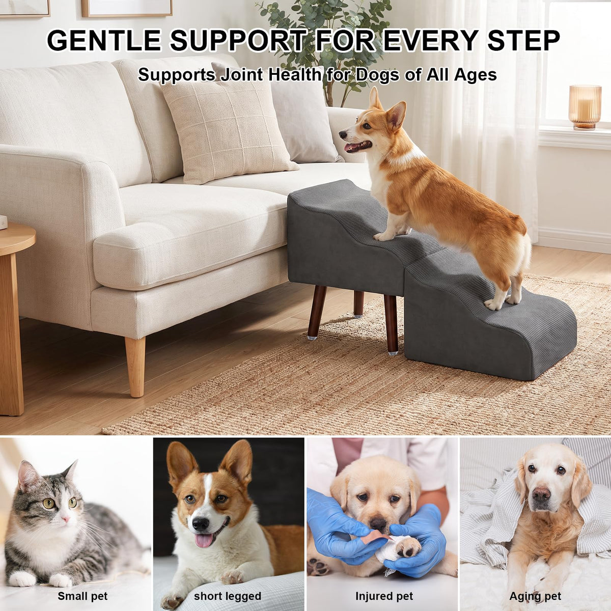 Foldable Pet Steps & Ottoman U373573