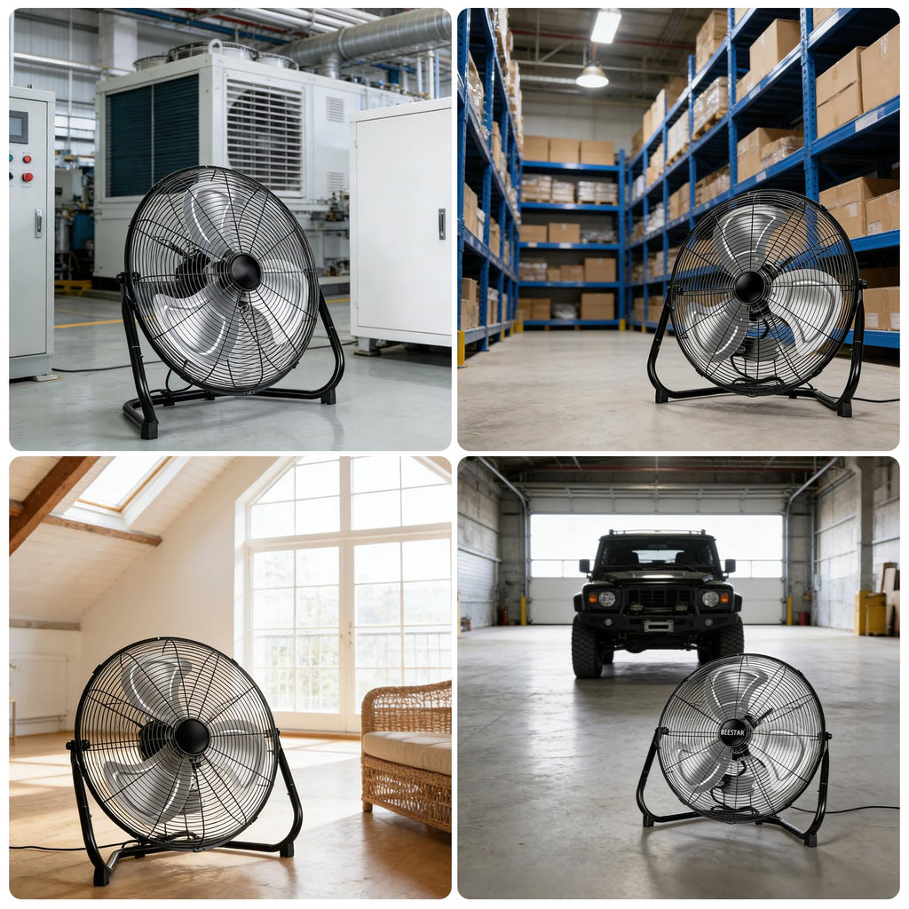 20 Inch Heavy Duty High Velocity Metal Floor Fan D82651