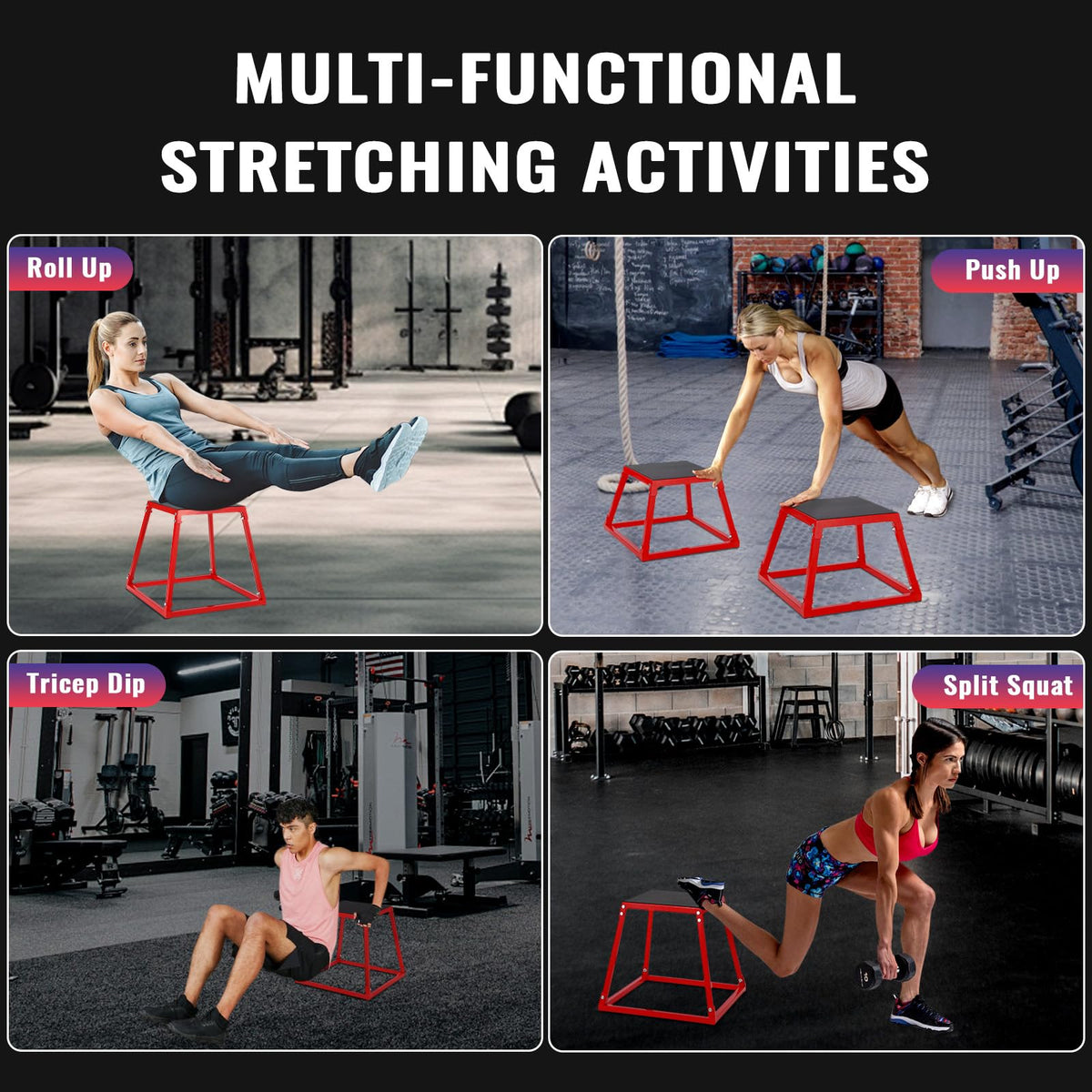 Adjustable Steel Plyometric Jump Box Set P5325