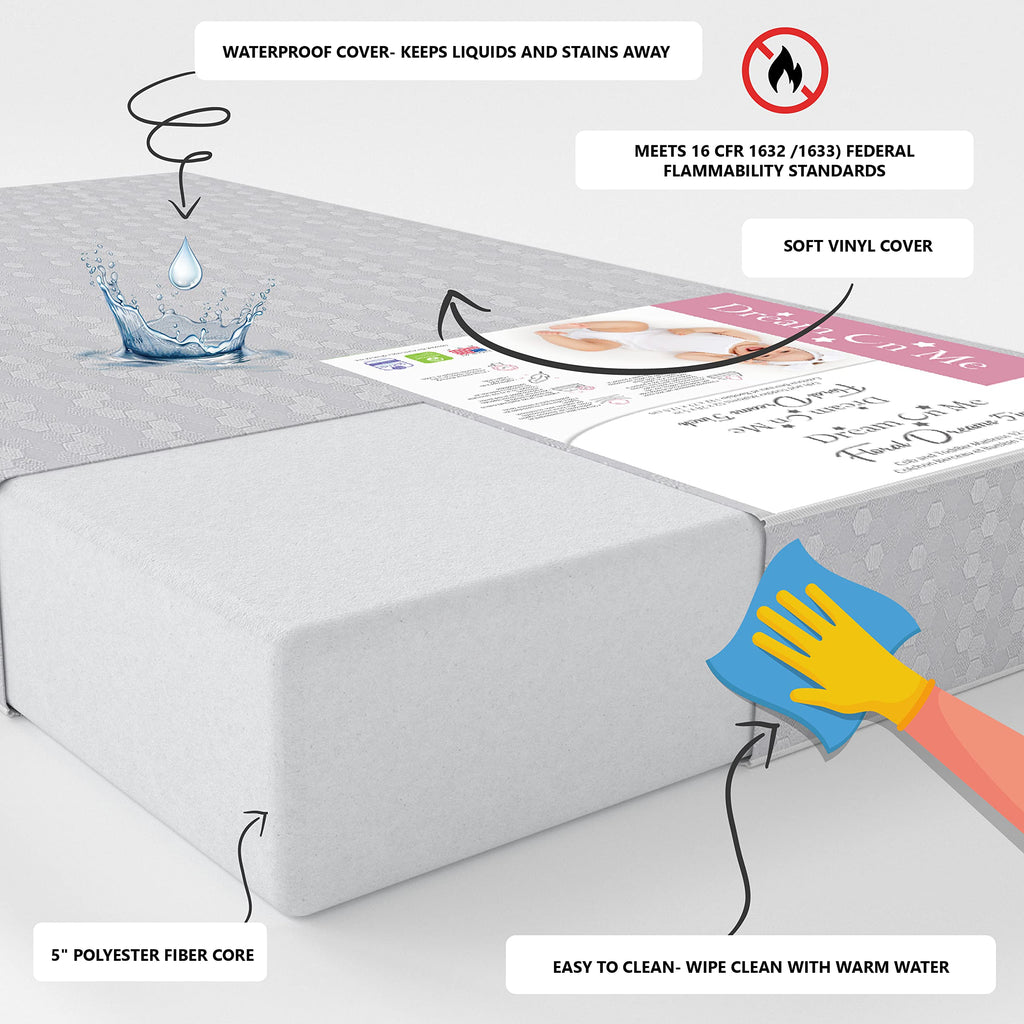 3 in 1 Convertible Toddler Bed and Firm Fiber Crib Mattress P922540