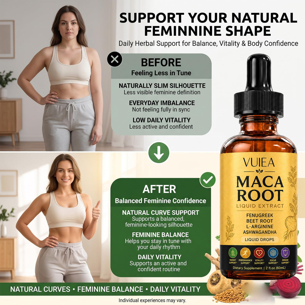 Maca Root Liquid Supplement with Ashwagandha, Fenugreek, Beet Root & L-Arginine R59691