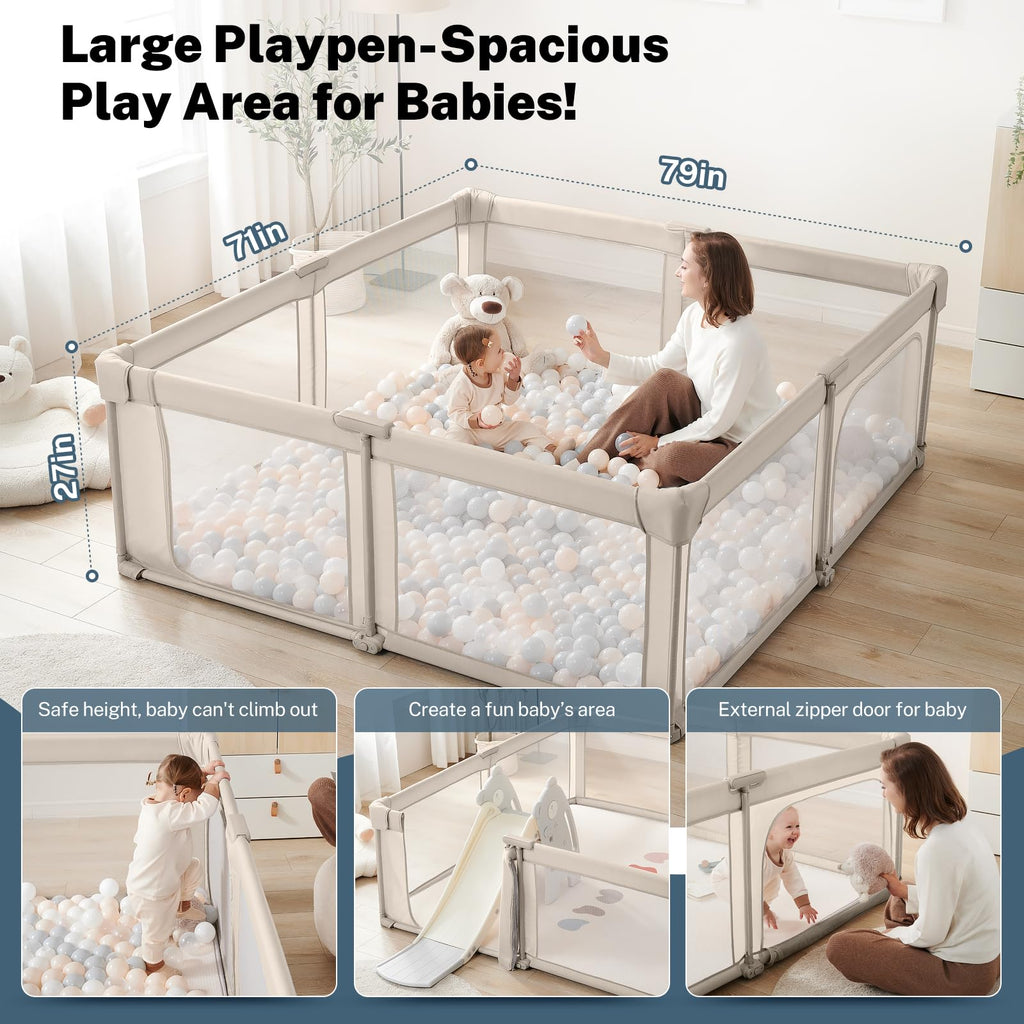 Portable Foldable Playpen with Carry Bag R783737