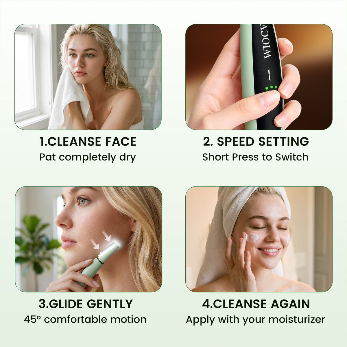 Green Electric Facial Razor X40834