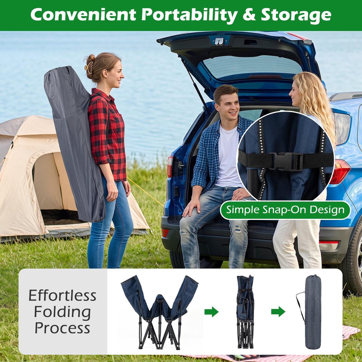 Camping Cot with Padded Mat L779