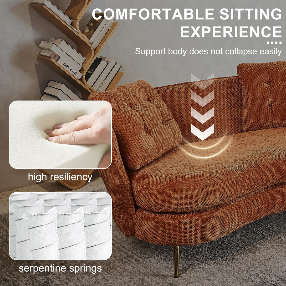 Tufted Velvet Two Seater Sofa T407279