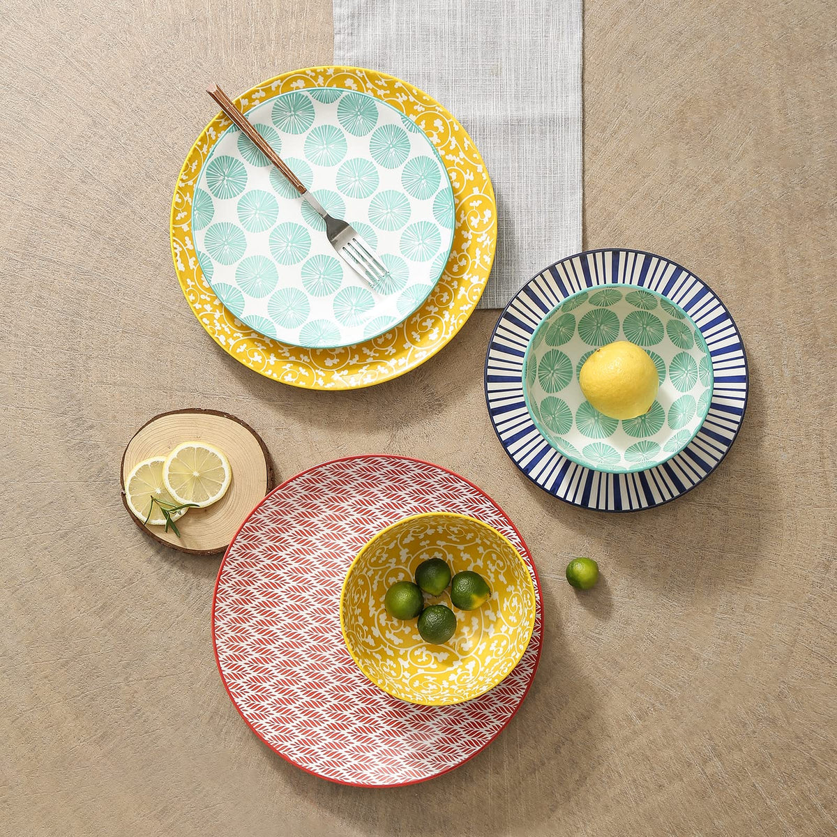 Ceramic 12-Pieces Dinnerware Sets for 4 Q728559