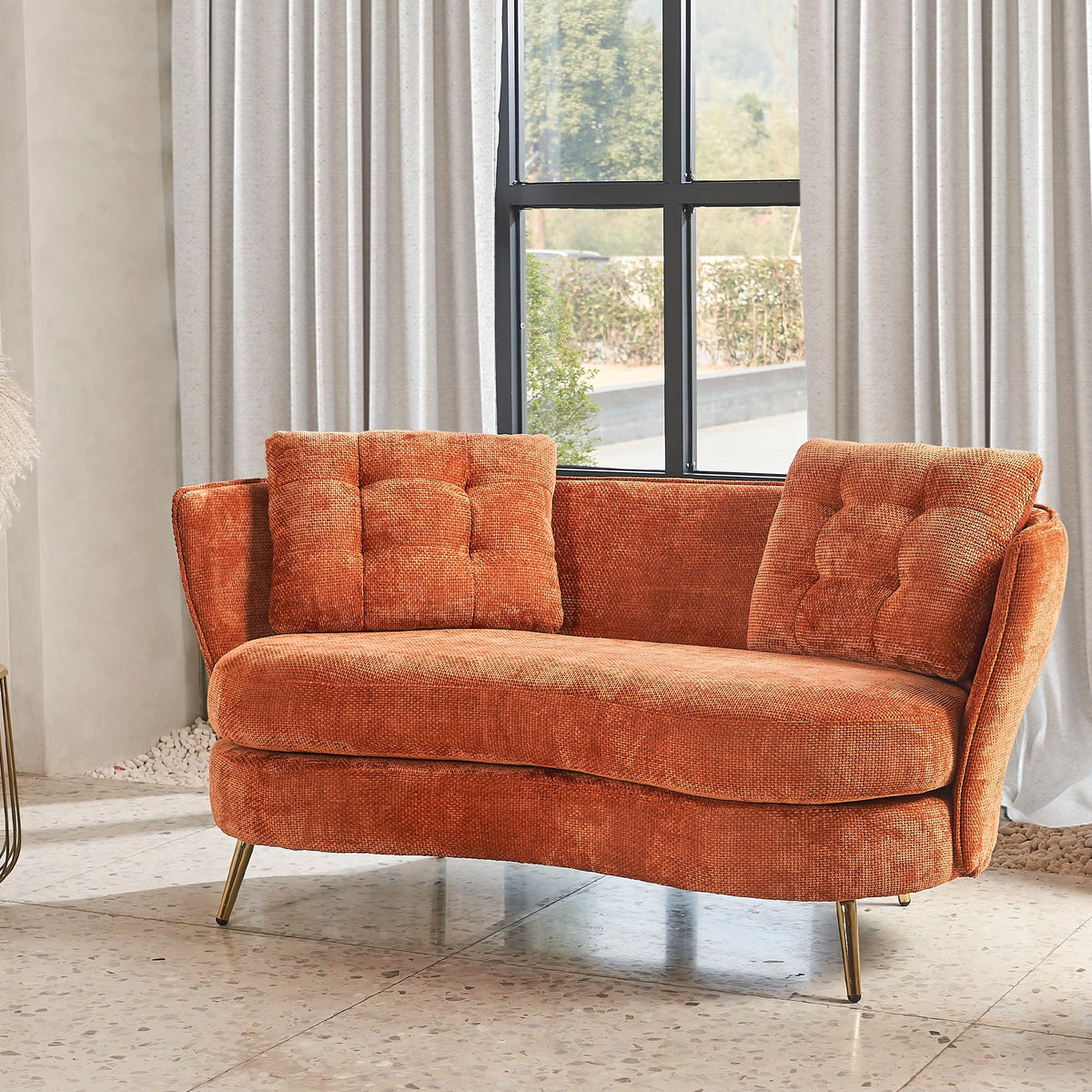 Tufted Velvet Two Seater Sofa T407279